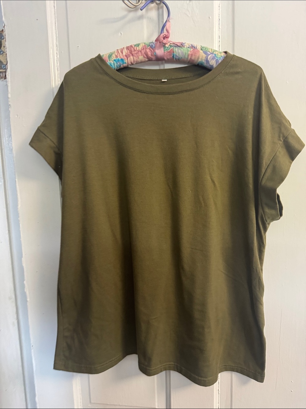 Amazon Olive Short Sleeve Crew Neck Tee
